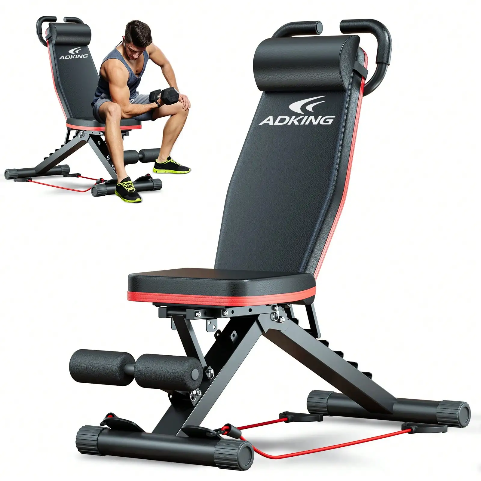 Standard Standard Weight Bench, Bench Press Set With Preacher Curl Pad And Leg Developer For Home Gym Full-Body Workout,1000lbs Max Weight - Aliexpress Deal