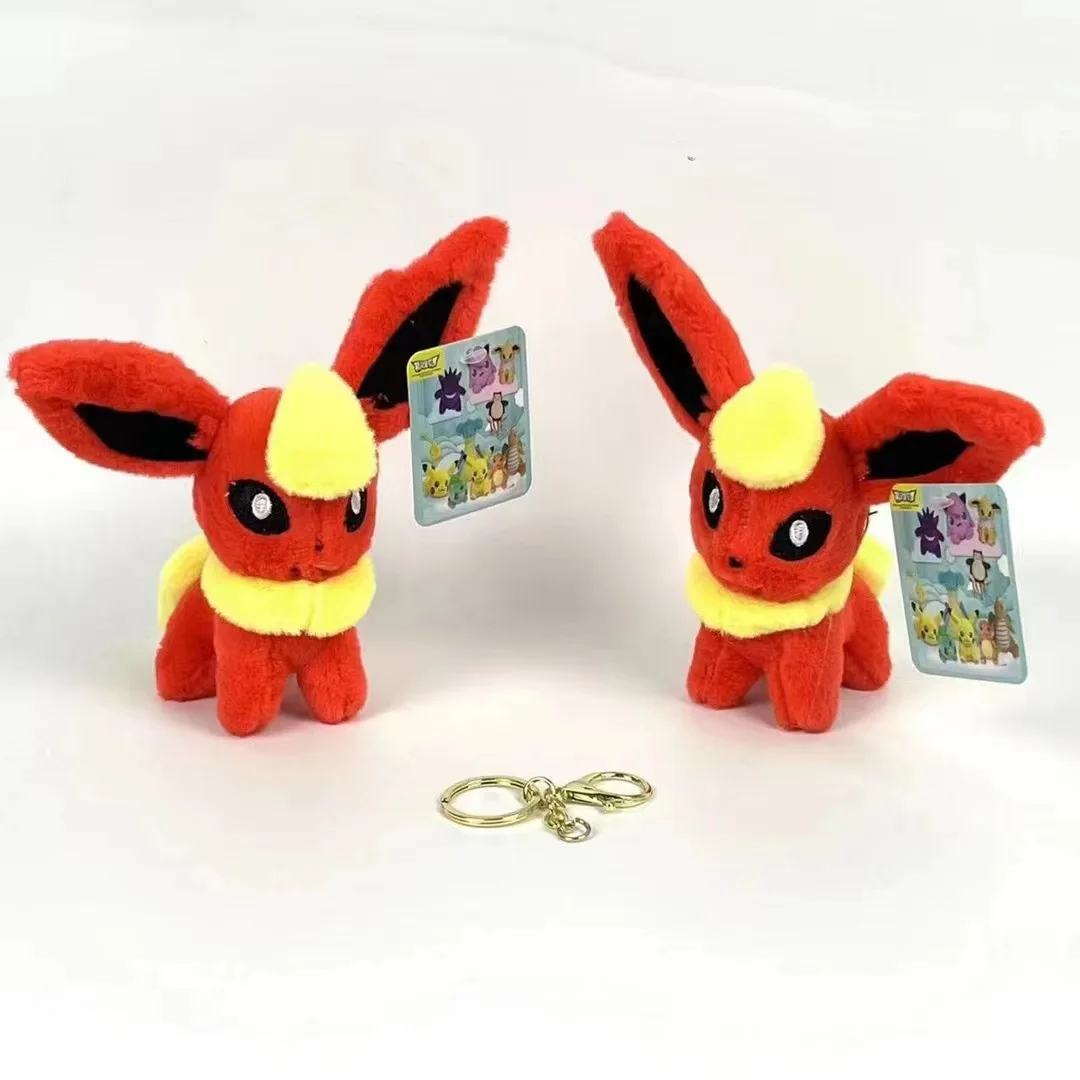 Pokemon Eevee Plush Keychain Doll Pendant Toy Pikachu Snorlax Yamper Sobble Umbreon Squirtle Vulpix Espeon Glaceon Kids Gifts