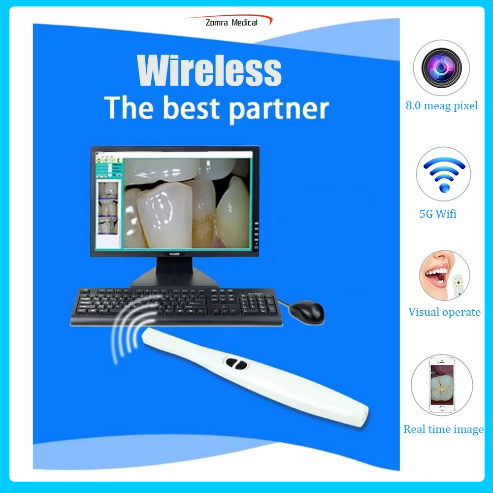 

Wireless Portable Intra-oral Camera HD Dental Exam Camera for Dentist Home Use with USB charger Connection
