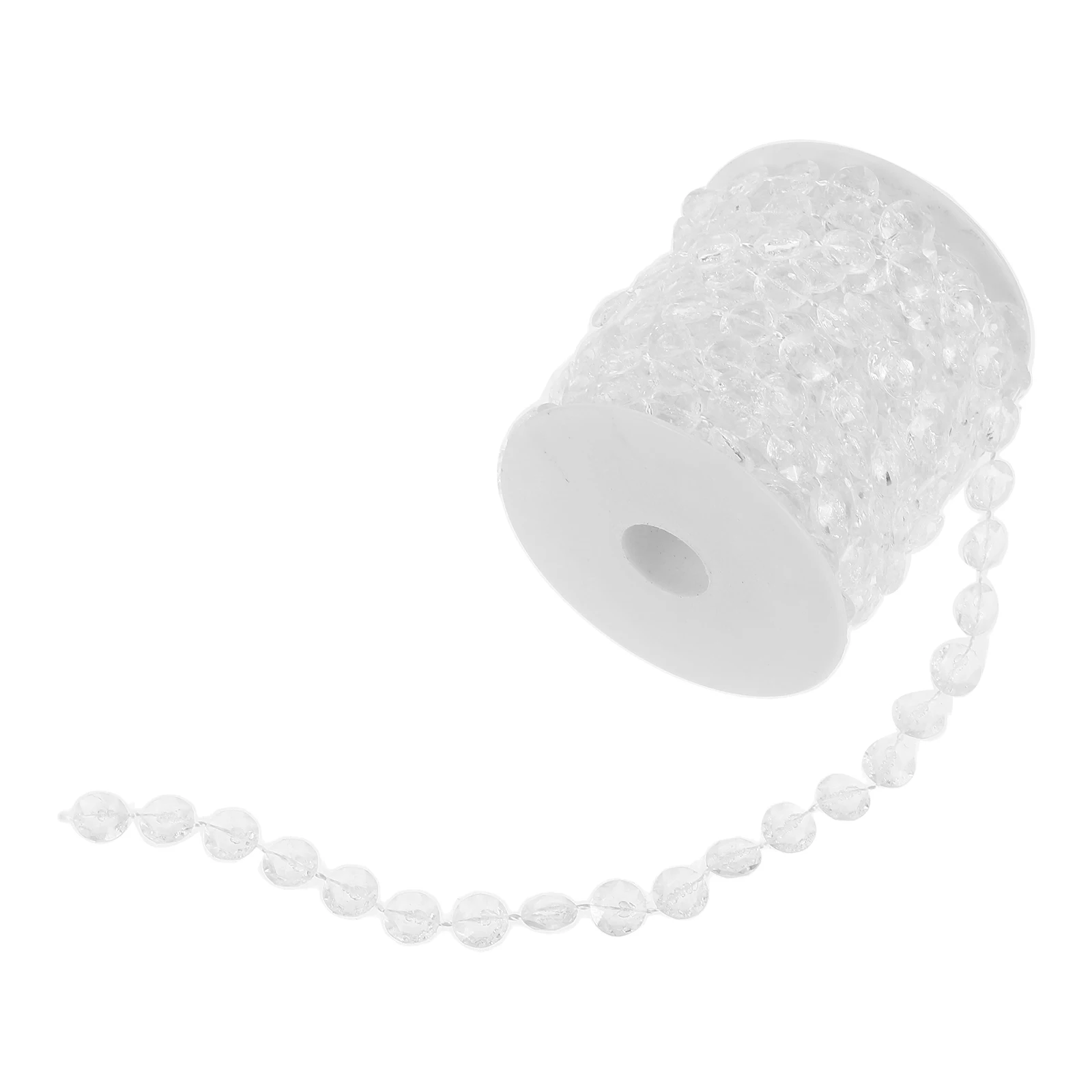 Grânulos de acrílico de cristal claro guirlanda artesanato diy decoração festa de casamento festivais contas transparentes fios cortinas penduradas natal