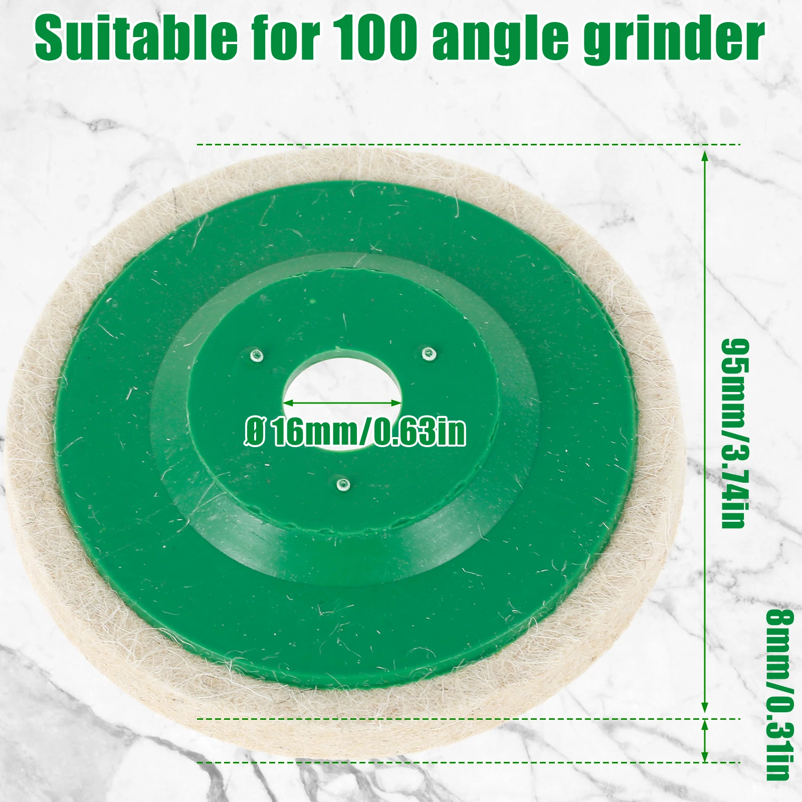 20/5 قطعة 4/5In الصوف إطارات لامعة لوحة التلميع 100/125 مللي متر زاوية طاحونة عجلة ورأى تلميع القرص للمعادن الرخام الزجاج السيراميك