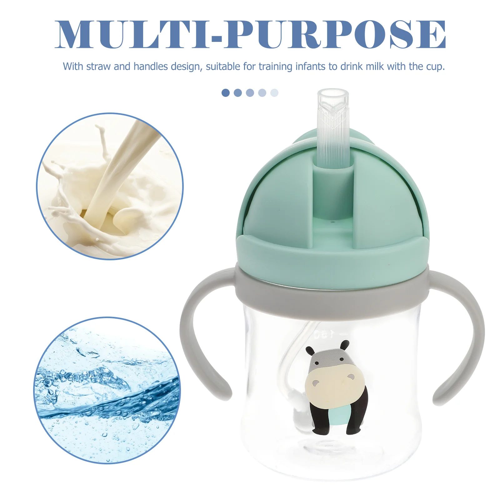 

Детская соломенная чашка, водонепроницаемая чашка-непроливайка, ручки для бутылки с водой для малышей, портативная герметичная силиконовая соломинка