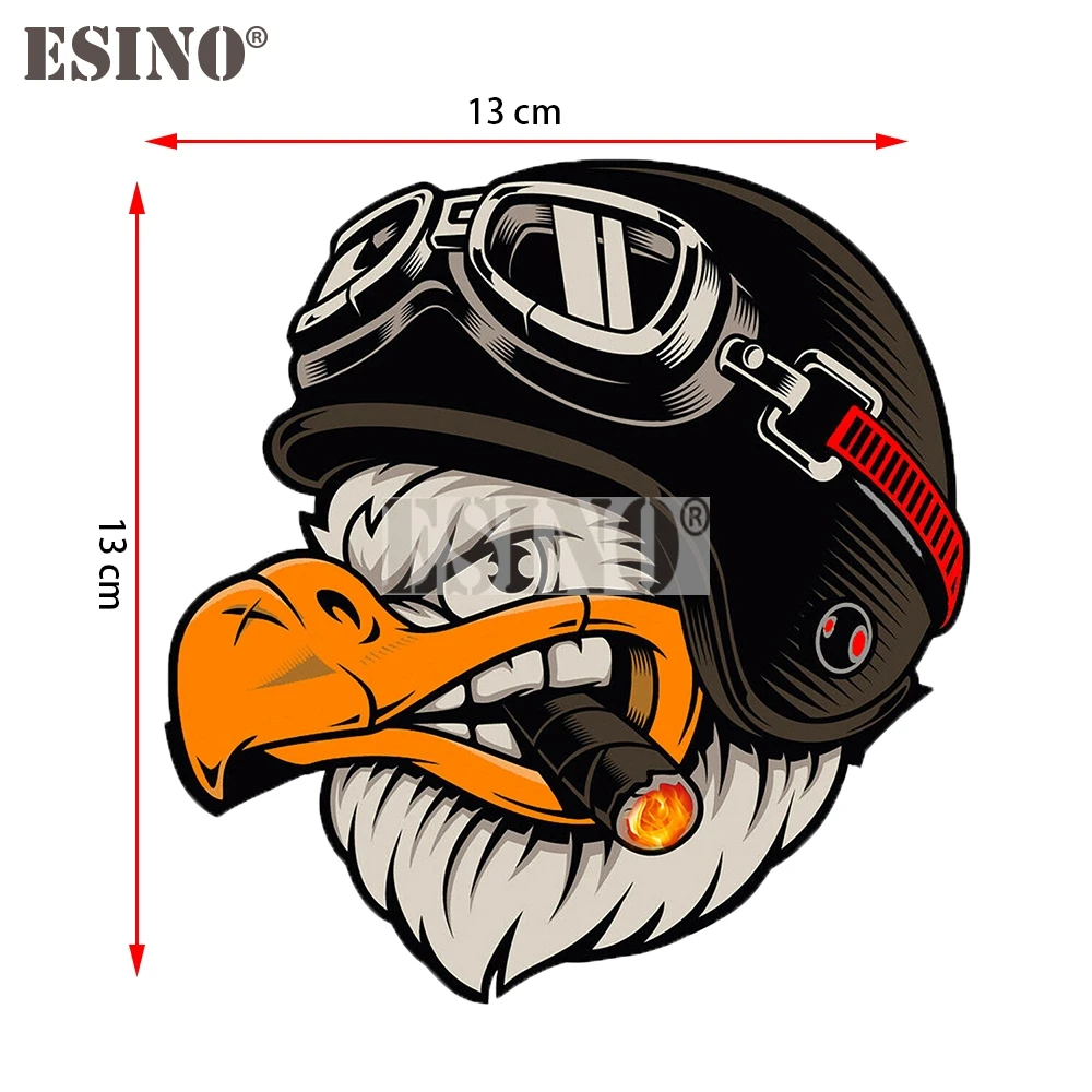 

New Funny American Eagle Helmet Cartoon PVC Waterproof Car Body Sticker Pattern Vinyl