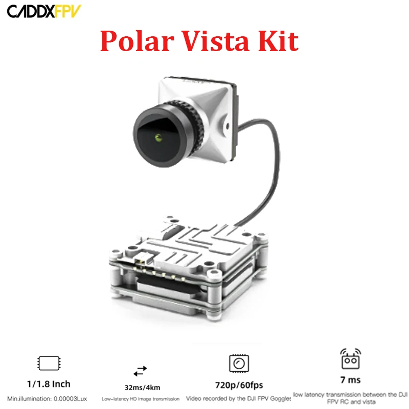 Caddx Polar Vista Kit Starlight Digital HD  720P/60fps Night Vision Camera FPV System for Racing Drone DJI FPV Goggles V2