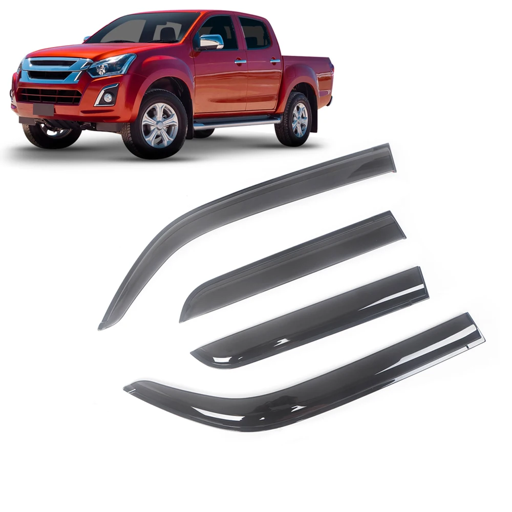 

Для ISUZU D-MAX 2002-2024 автомобильный боковой оконный козырек от солнца и дождя, козырек, защитная крышка, рамка, наклейка, аксессуары