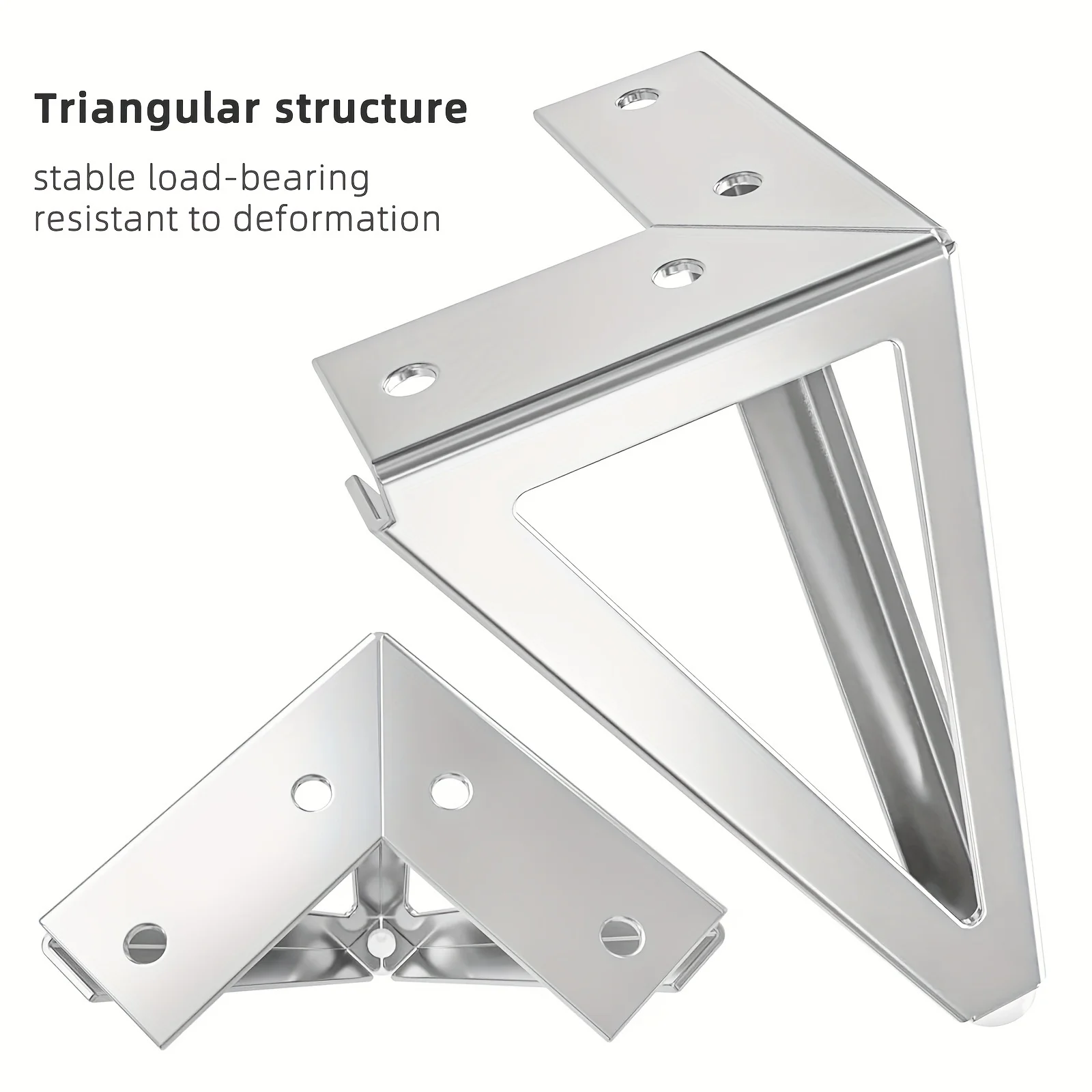 Srebrne metalowe nogi do mebli, pogrubione żelazne nóżki 15 cm do sofy, szafki RTV, szafki łazienkowej i stolika kawowego - wykończenie polerowane