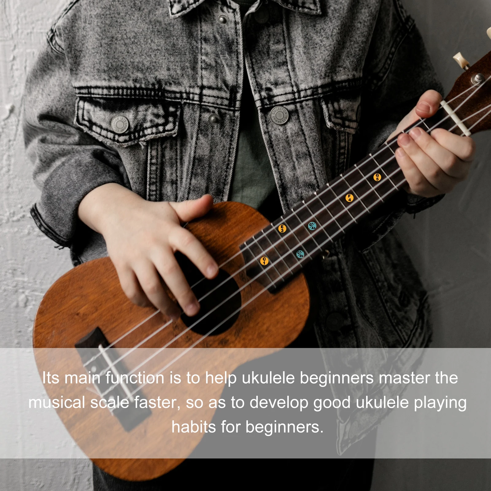 

10 pcs Ukulele Fretboard Note Decal Anti-Sweat No Residue Long Lasting Premium Paper Stickers Professional for String