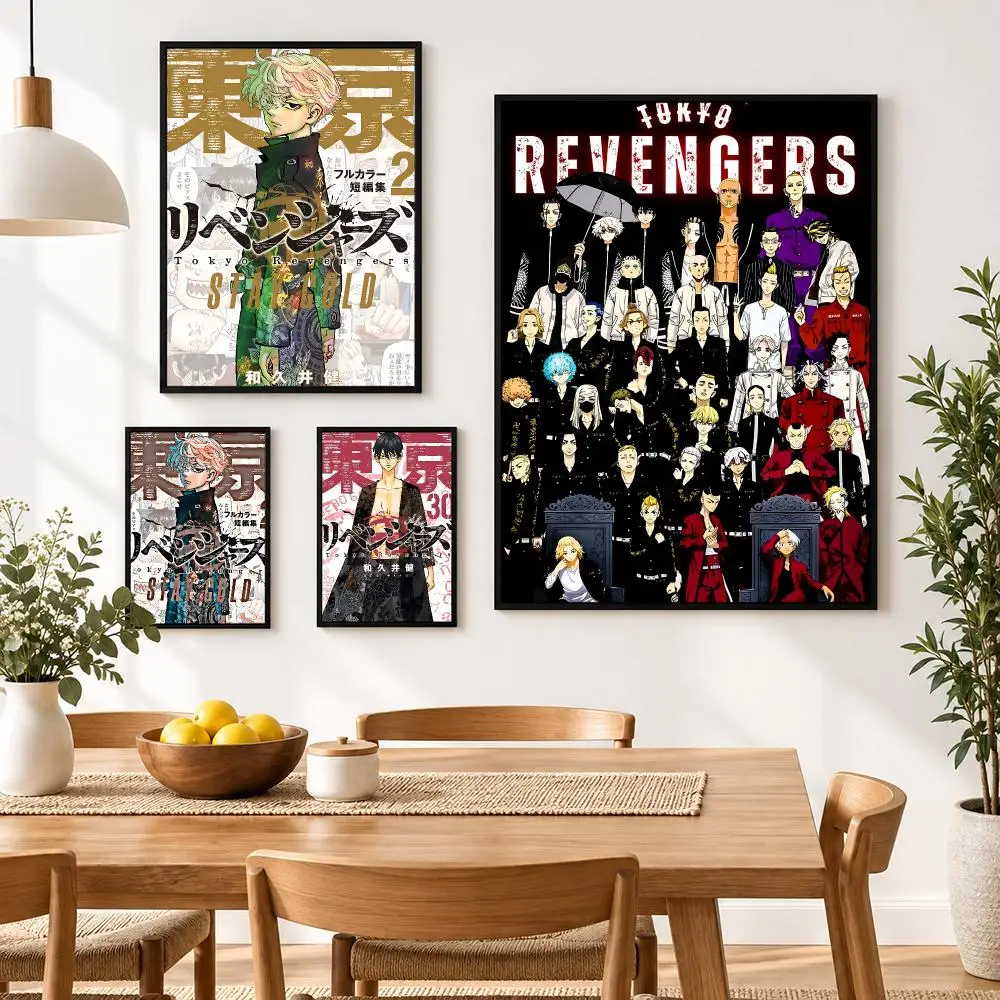 Tokyo Revengers Poster Waterproof HD Modern Peel And Stick Wall Decor Living Room Dorm Garage
