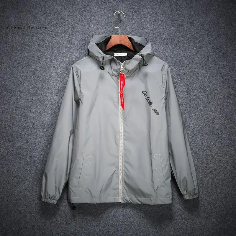 Autumn Reflective Charge Windbreaker Coat for Men and Women