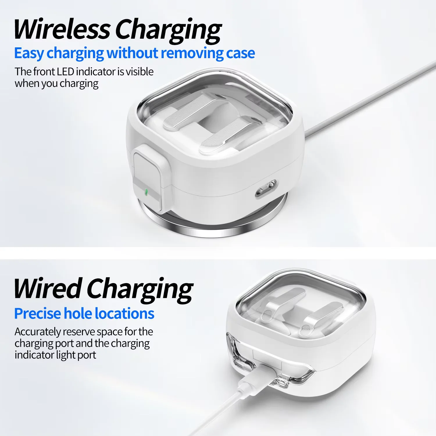 For Samsung Galaxy Buzz 4 / Buds 4 Pro Earbuds Protection Case With Keychain Security Lock Transparent Cover For Buzz4 Pro Coque
