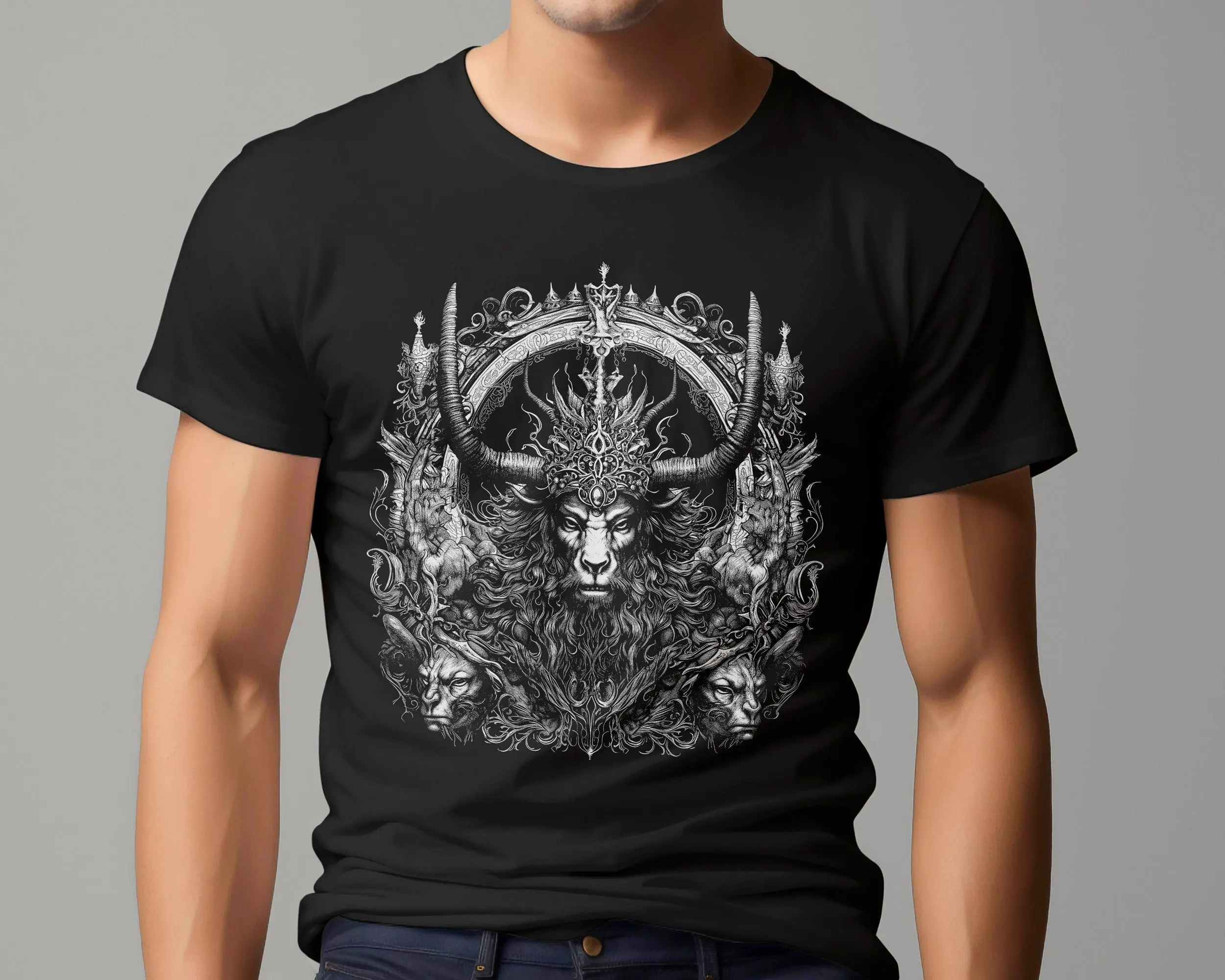 Devil Tshirt Black Metal T Shirt Heavy Metal Tee Horror Gift Satan Tshirt Gothic Behemoth Birthday Gift Rock T-shirt Demon Tee