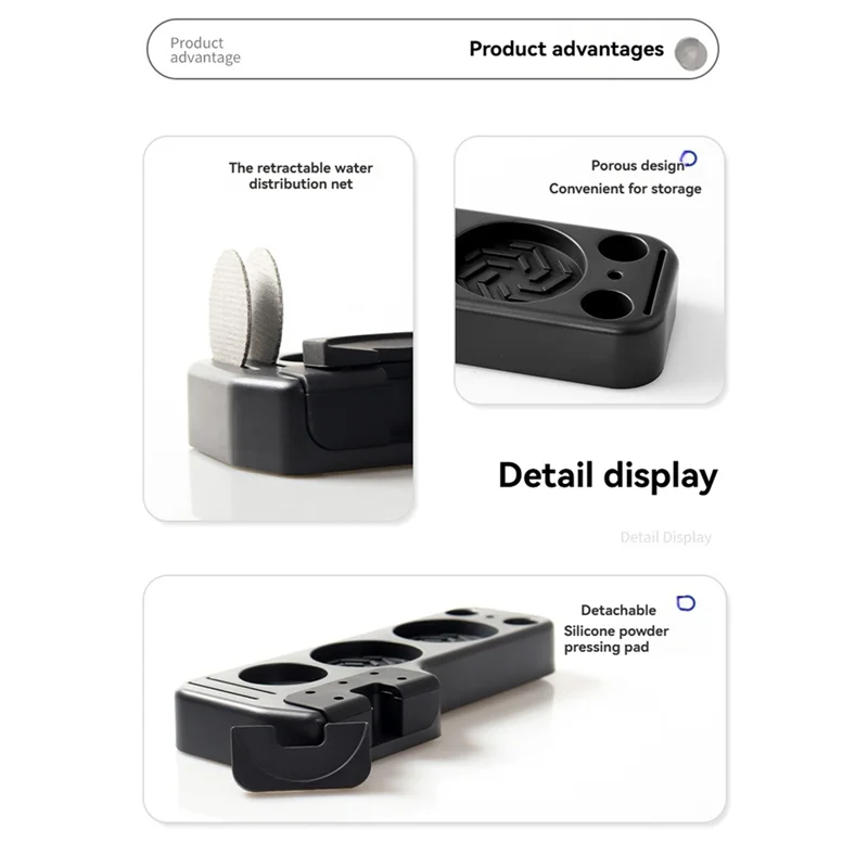 ABBK-커피 탬퍼 스테이션 유니버설 에스프레소 탬핑 홀더 커피 포타필터 스탠드 베이스 51/53/54/58mm용