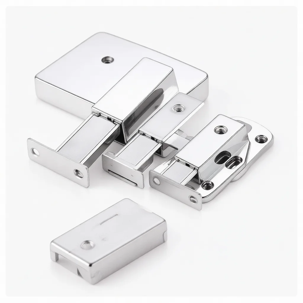 Automatic Rebound Latch For Hidden Door Heavy Duty Cabinet Hardware Push To Open Mechanism Minimalist Home Fittings