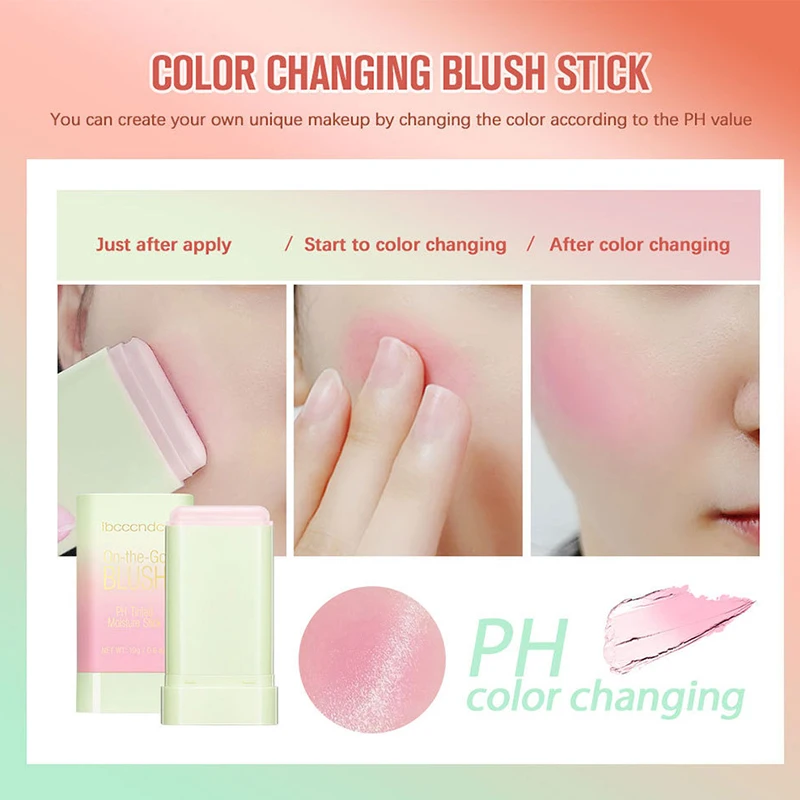 Cheek 3-in-1 Lip Tinted Moistured Blush Stick Silky Brighten Blush Cream Blusher Cosmetics Tubes Matte Contour Makeup Cosmetics