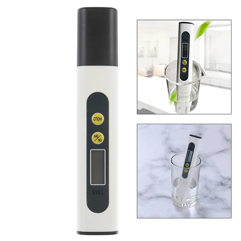 Water Quality Meter TDS Automatic Calibration Drinking Water Aquariums Water Tester, High Accuracy Digital TDS Meter, 0-9999 ppm