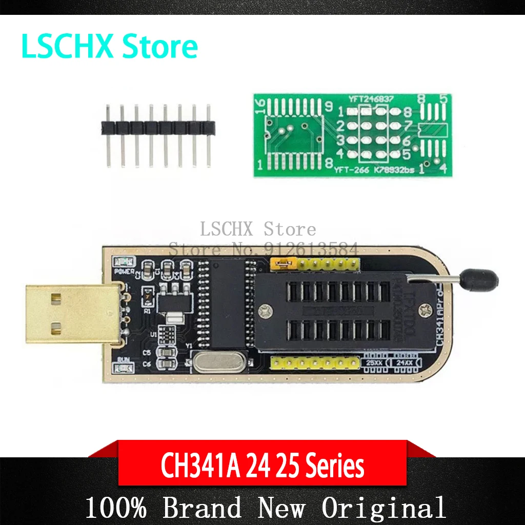 CH341A 24 25 Series EEPROM Flash BIOS USB CH341A Programmer Module  SOP8 Test Clip For EEPROM 93CXX / 25CXX / 24CXX DIY KIT