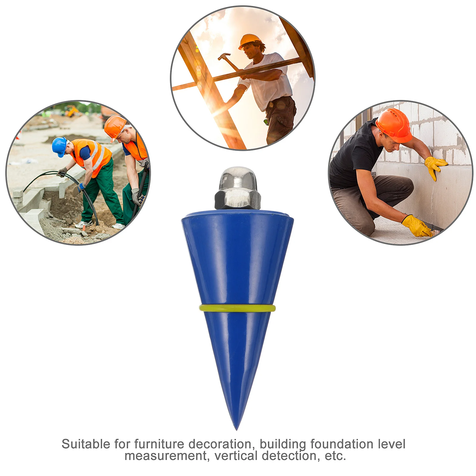 300 جرام السباكة بوب المطرقة العمودية سلك قلادة بناء أداة قياس لتزيين الأثاث العمودي #3