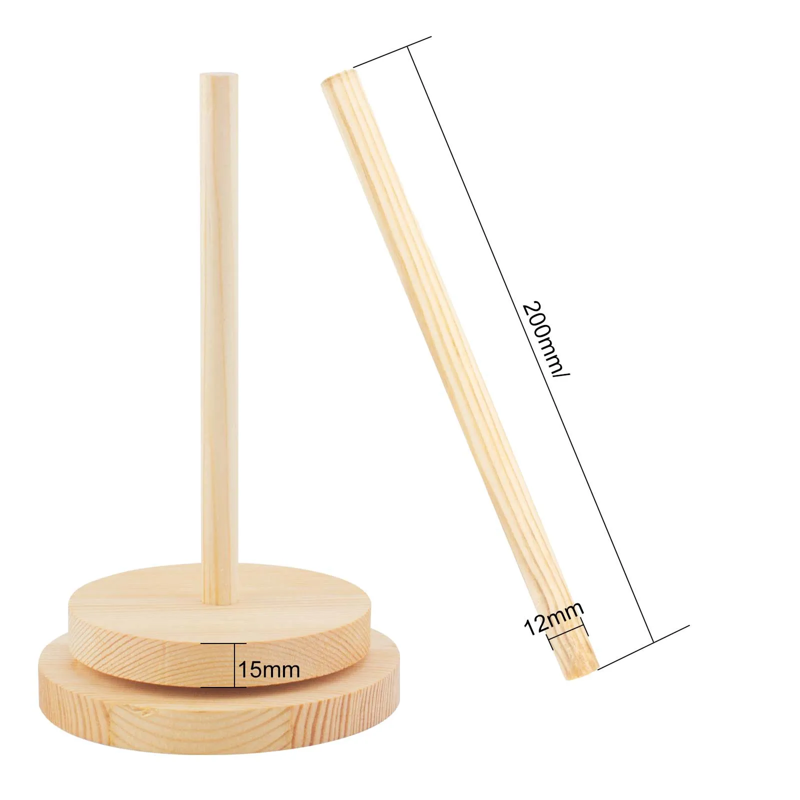 Wooden Rotating Stand Organizer for Jewelry Making DIY Beading Craft Accessories Storage Handmade Tool Display