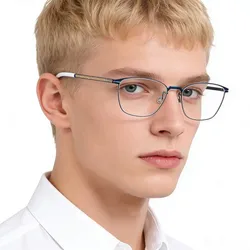 New Germany Men's Square Screwless Glasses Frame Women Fashion Ultralight Brand Designer Eyewear Business Eyeglasses Spectacles