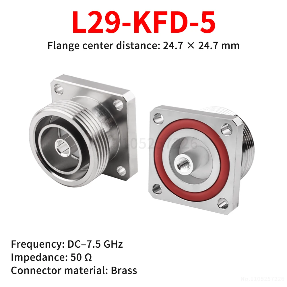 

Разъем DIN-типа L29-KFD-5 с внутренней резьбой M4 и винтовым креплением для солнечных радиочастотных (РЧ) источников питания (1 шт.)