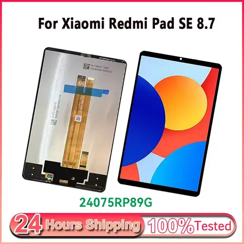 OEM 8.7" LCD For Xiaomi Redmi Pad SE 8.7 24075RP89G LCD Display Touch Screen Digitizer Glass Panel Assembly Replacement Parts