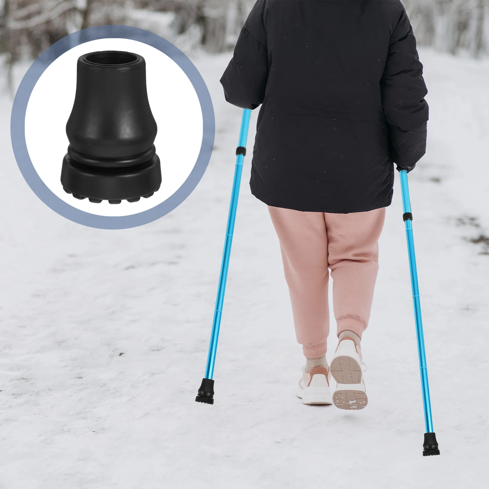 

4pcs Accessories Rubber Tips Antislip Tip Covers Heavy Duty Cane Tips Replacement Walking Stick Accessories for Stability
