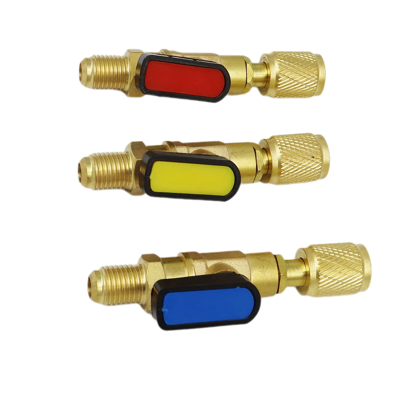 R22 Kältemittel-Kugelventil aus Messing, Klimaanlagen-Kältemittel-Absperrventil zum Anschluss an Schlauch, Kältetechnik-Werkzeug, R410A Adapter – Detail 9