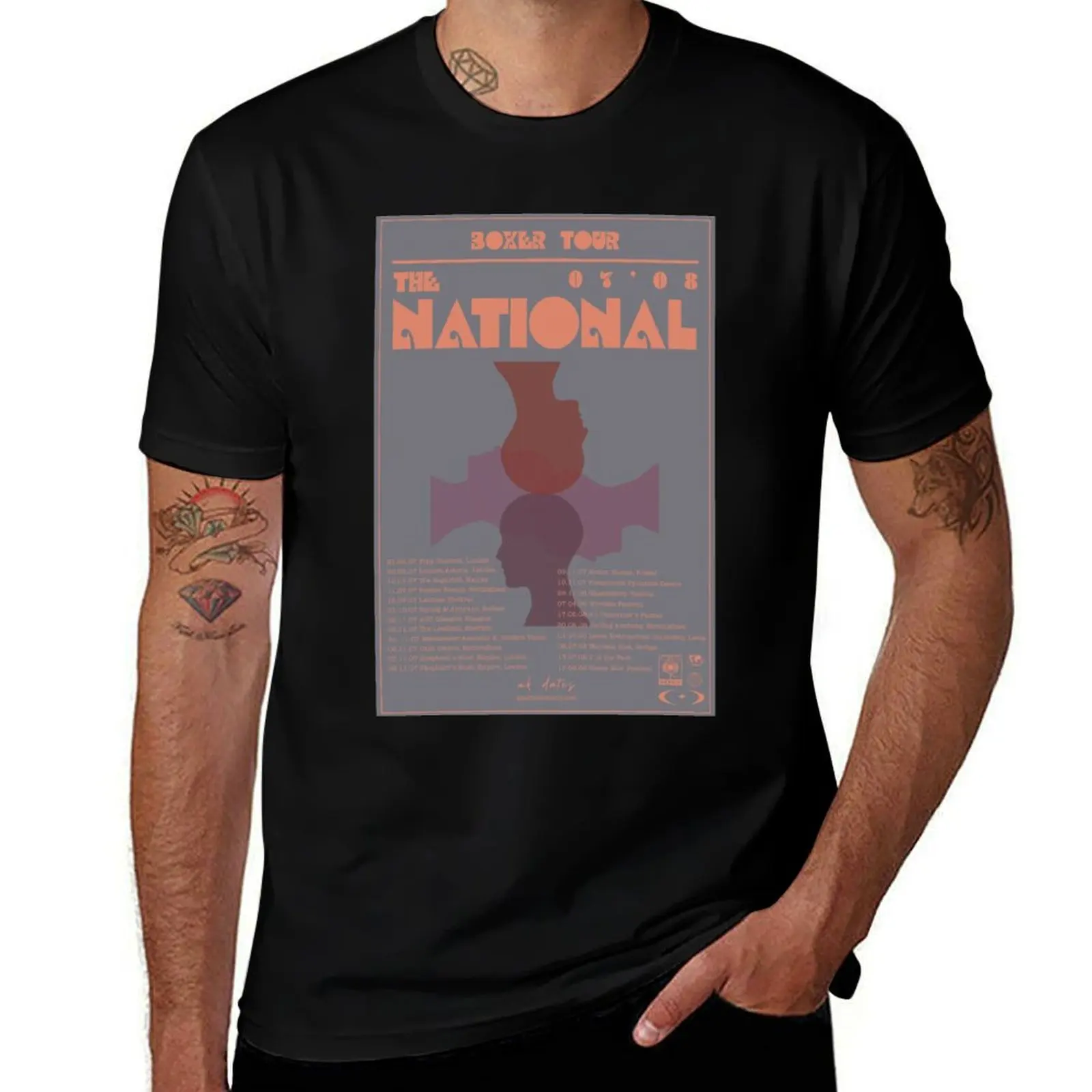 The National Boxer Tour Gig T-Shirt Lightweight Basic Short Sleeve Shirt T-Shirt