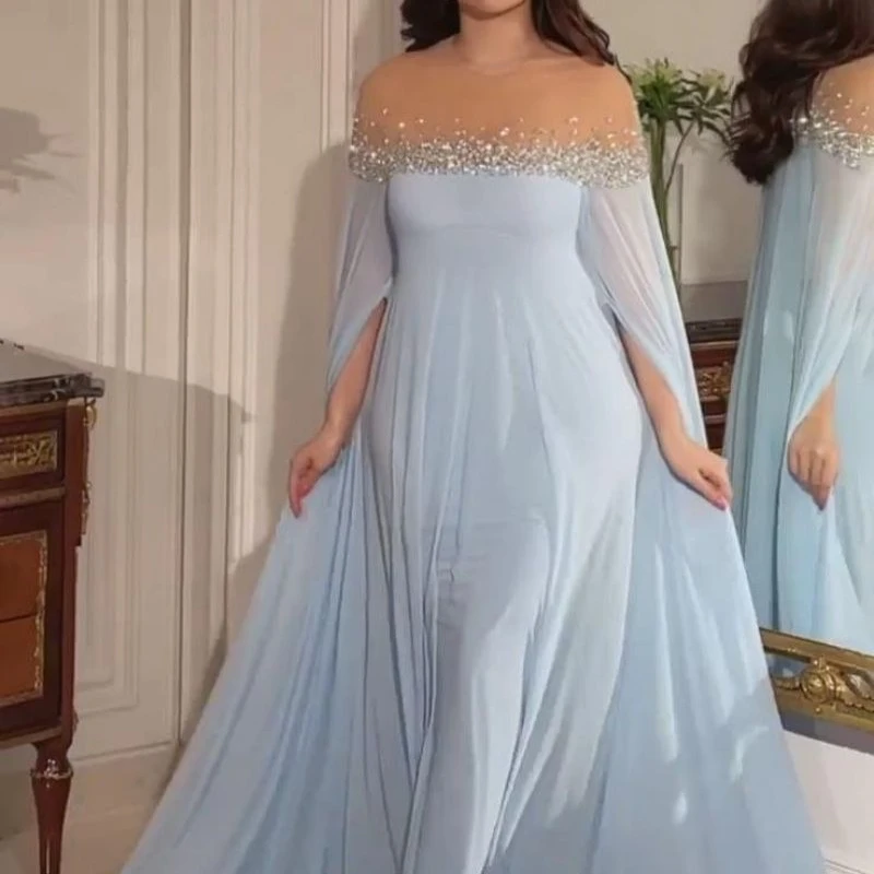 Elegant Vestidos Women's Spring Autumn Sexy Shiny Party Dress Temperament O Neck Long Sleeved Evening Maxi Dresses Gown Ladies
