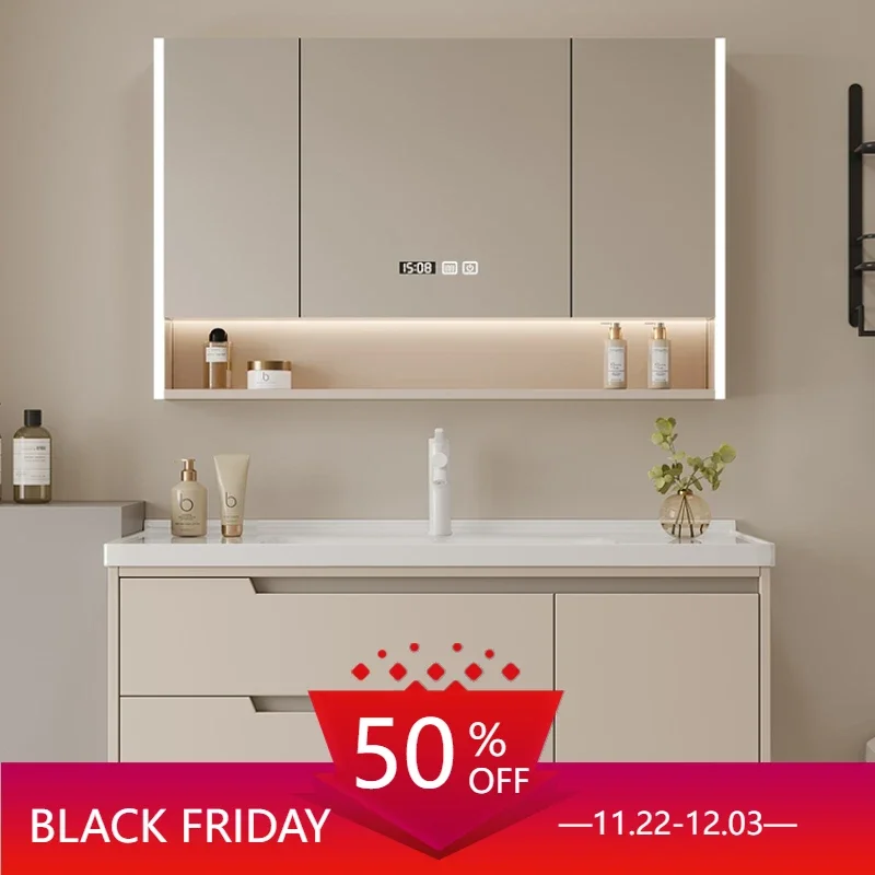 Bathroom Cabinet Washbasin Sink Under The Sink White Wall Shelf Mirror Pharmacy Storage Floor Narrow Locker Filing Casa Arredo