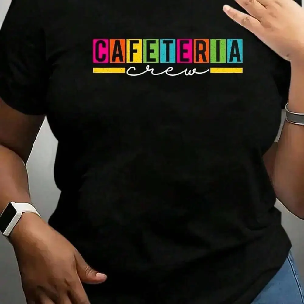 2026 Summer Shirt100% Cotton Cafeteria Crew Back To School School Lunch Lady Squad T-Shirt Women s Men s Vacation T-Shirt Dress Breathable Summer