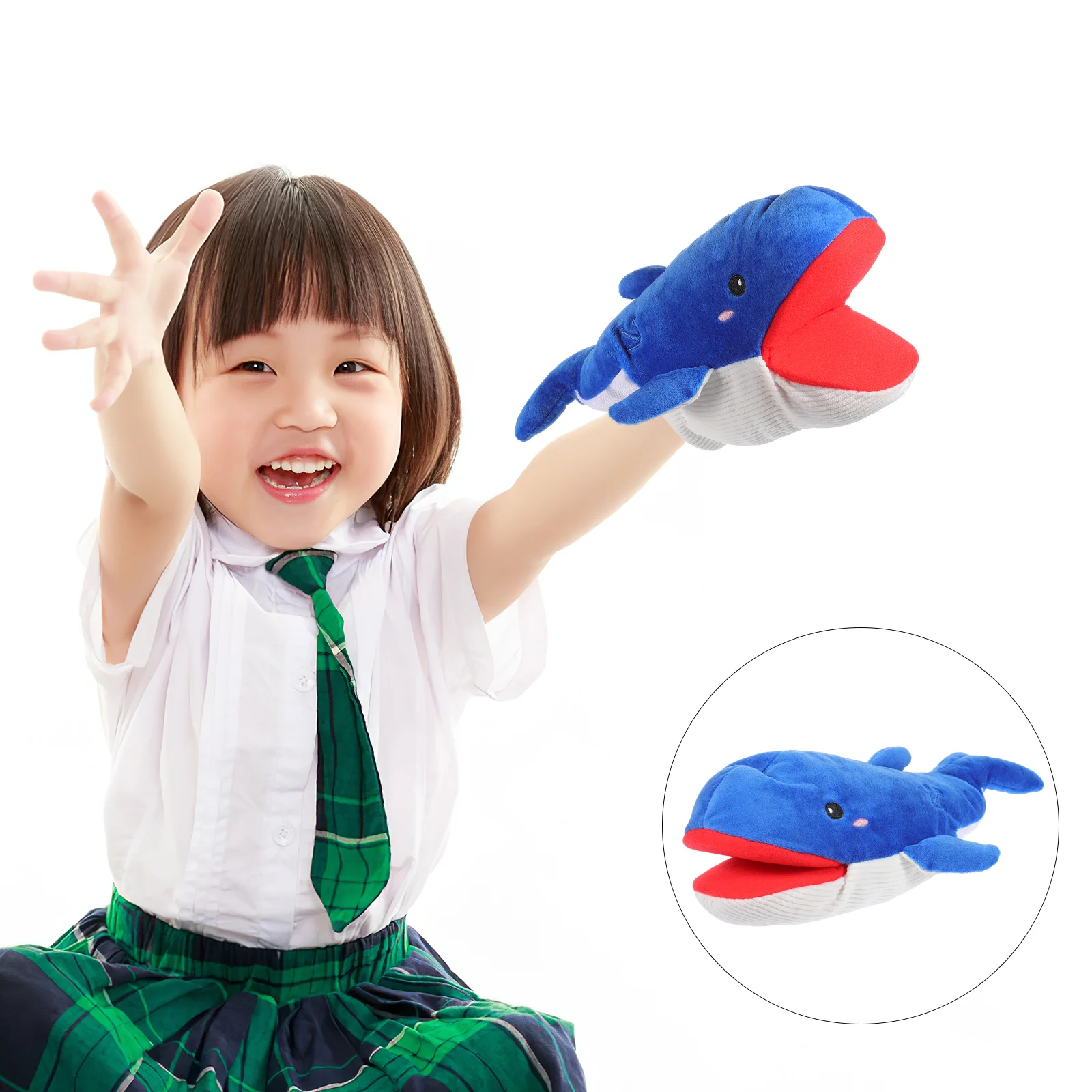 Alligator Handpuppe Tier Plüsch Handschuh Fingerpuppen Eidechse Spielzeug Kinderspielzeug Realistischer Cartoon