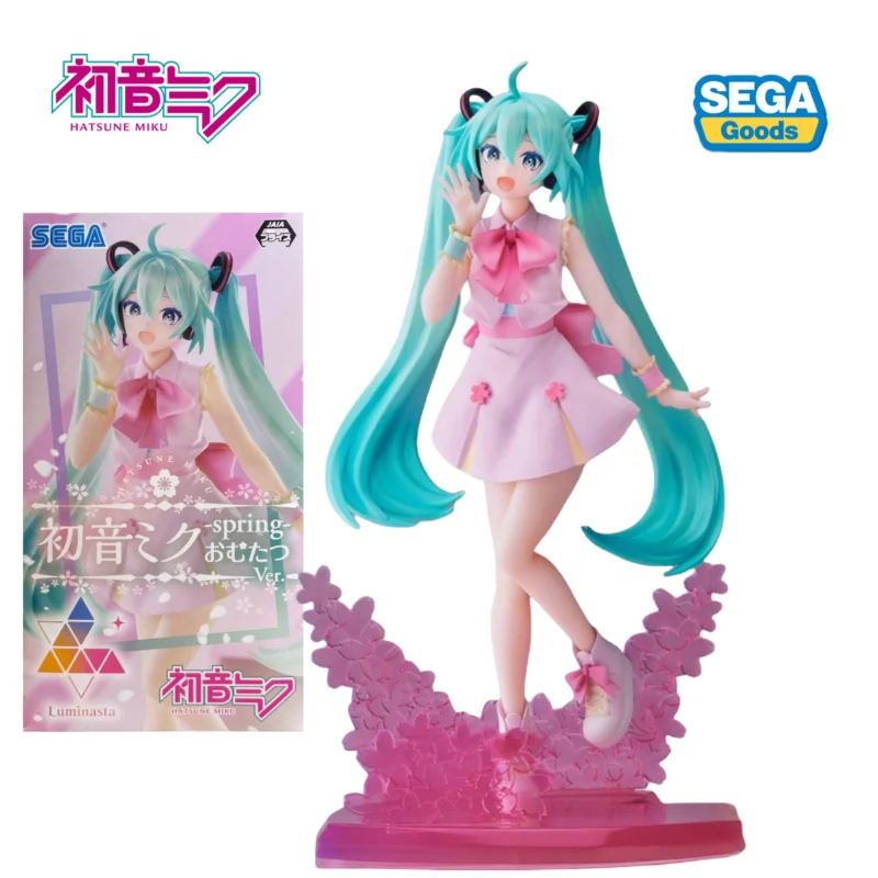 

In Stock Original BANDAI BANPRESTO SEGA Luminasta Hatsune Miku Spring Anime Figure Birthday Present Model Doll Toy Gift for Kid