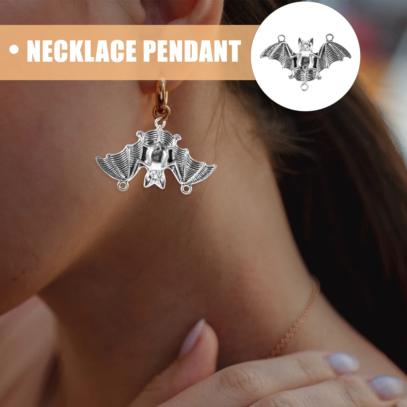 

10 Pcs/Pack Bat Pendant Necklace Jewelry Small Piece Jewely Making DIY Man Charm Bracelet