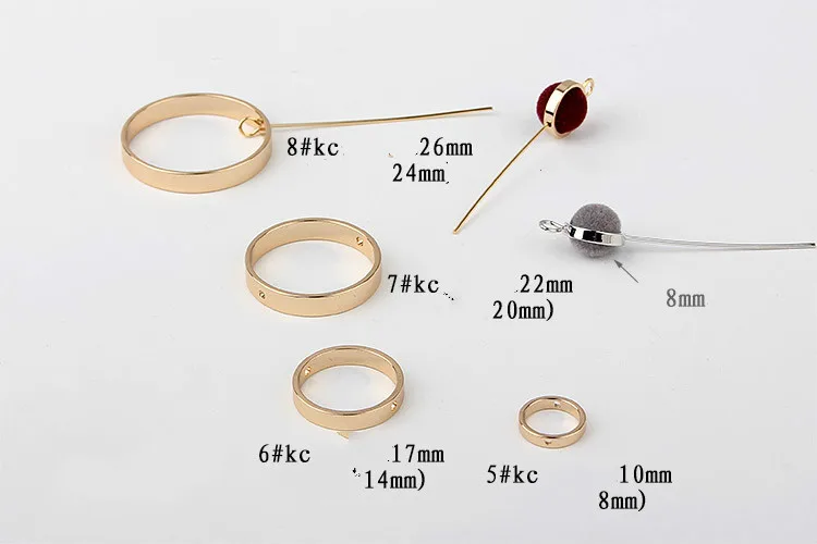 Diy Minimalist Geometric Earrings Earrings Accessories Pure Copper Plating Gold and Silver Double Hole Circular Earrings Jewelry
