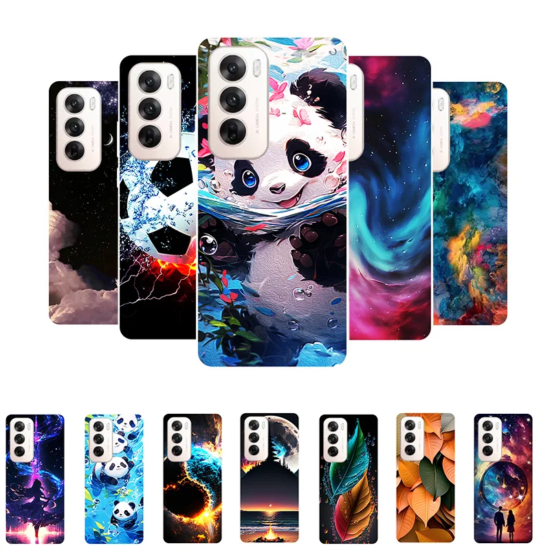 Case For OPPO Reno 12 Pro 5G Cute Panda Shockproof Silicone Cover For OPPO Reno 12 Pro CPH2629 Bumper Reno12Pro Coque Fundas