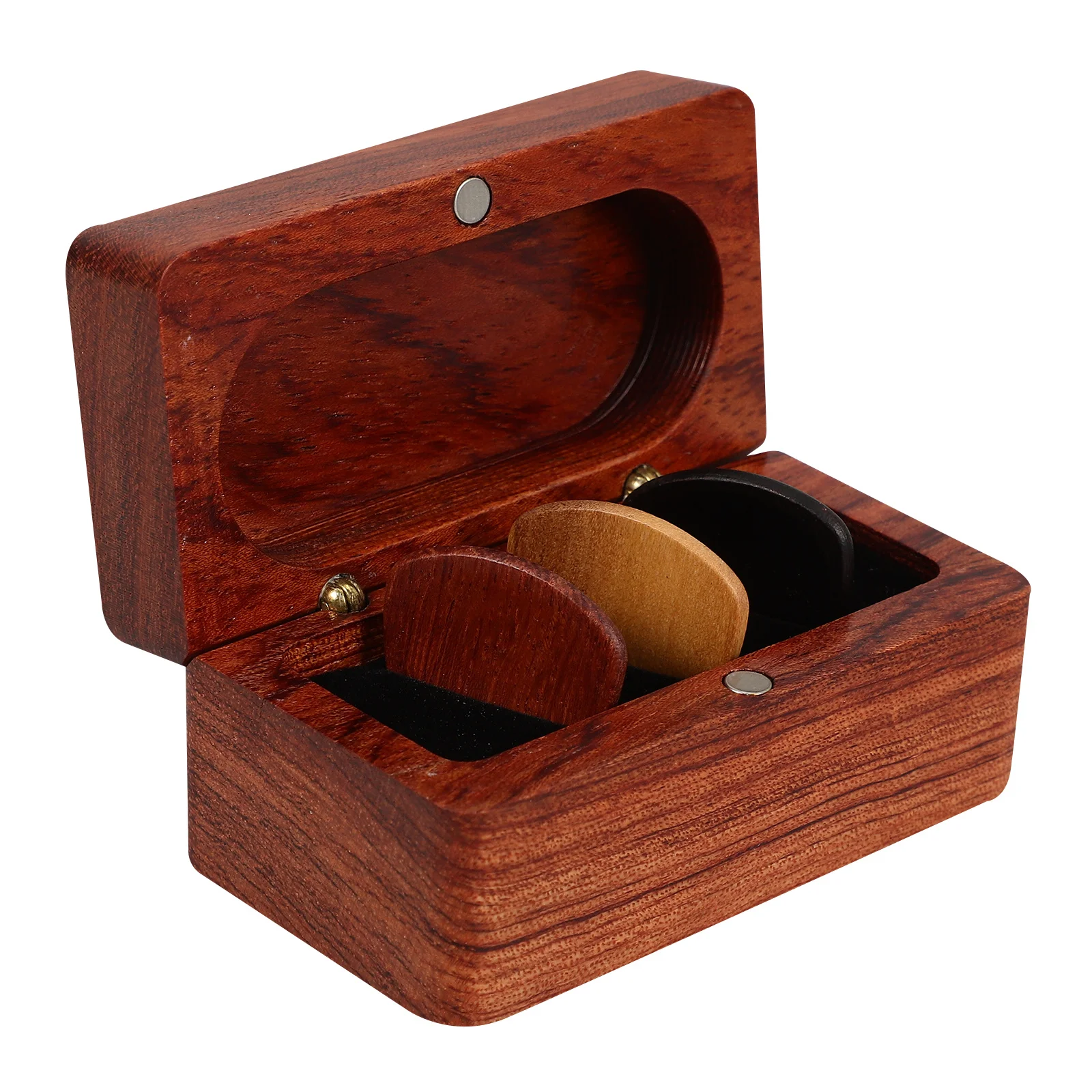 

1Set Wood Guitar Pick Storage Box Organizer Portable Travel Accessory for Guitar Lovers Storage Box Pick Holder