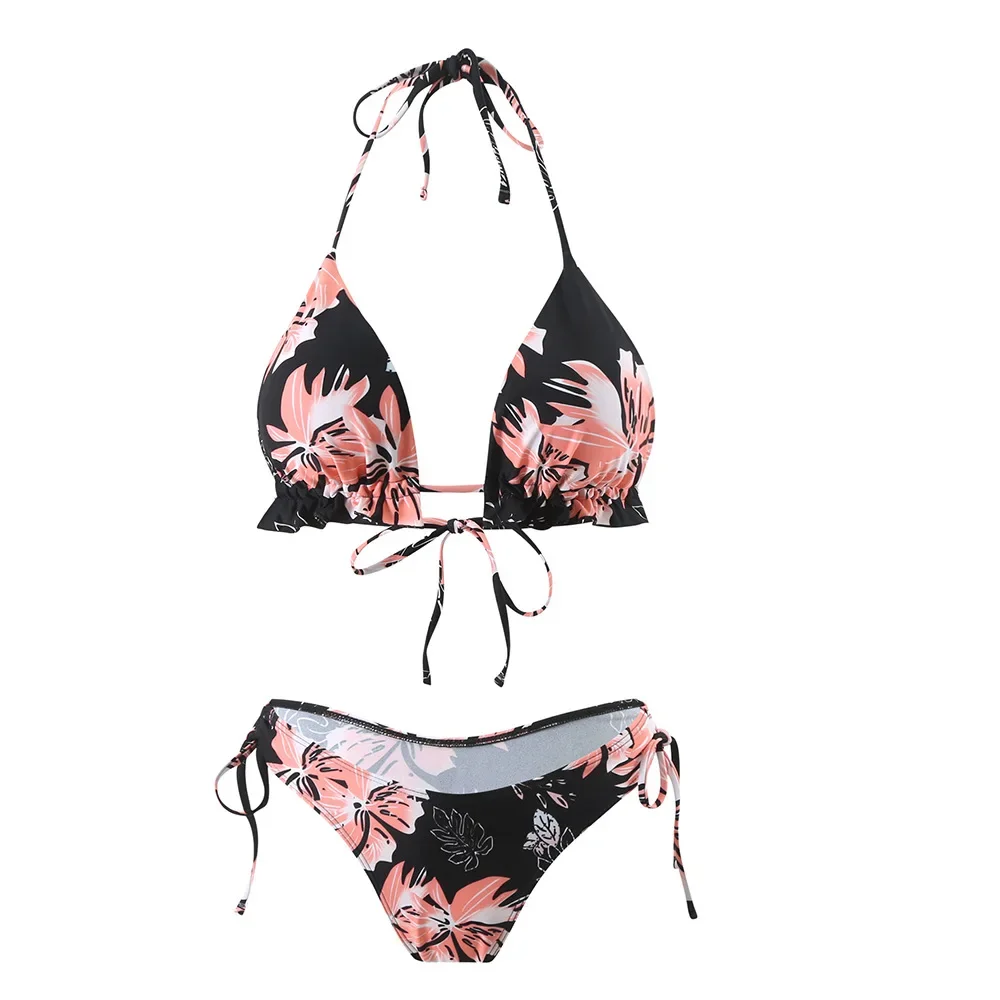 

Sexy Floral Print Micro Bikini 2024 Women Swimsuit Female Swimwear Thong Bikinis Set Brazilian Beach Wear Bathing Suit Biquini