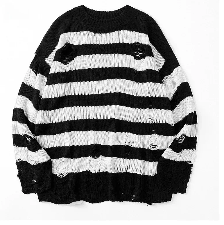 

Повседневный вязаный мужской свитер с круглым вырезом, повседневный зимний модный свободный крой, вязаный свитер в японском стиле для мужчин