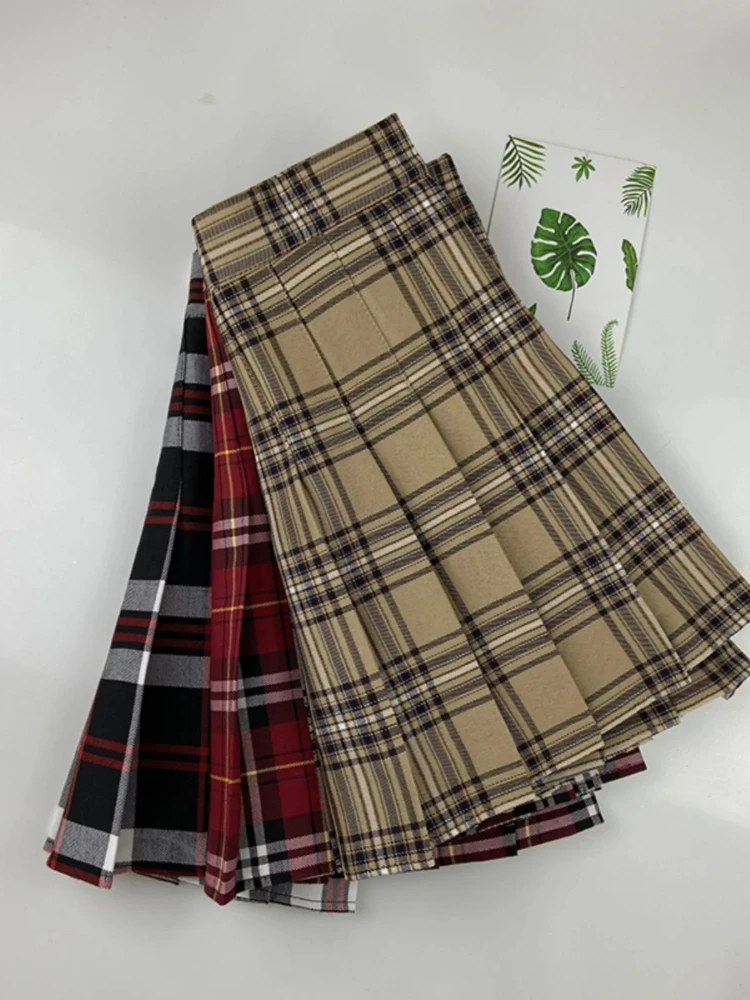 

Pleated Skirt Korean Style Fashion Harajuku Y2k Black Plaid Falda Tableada Women's Clothes A Line Mini Short Skirts For Women