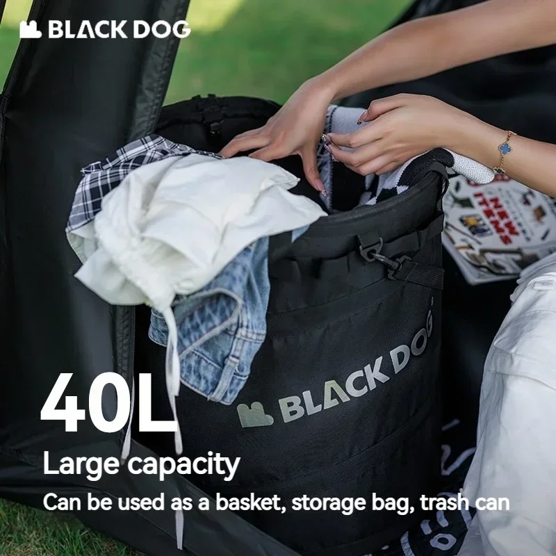 Naturehike BLACKDOG Camping Outdoor Bucket Bag Portable Easy Folding Large Capacity Multi-functional Sundry Gear Storage Bag