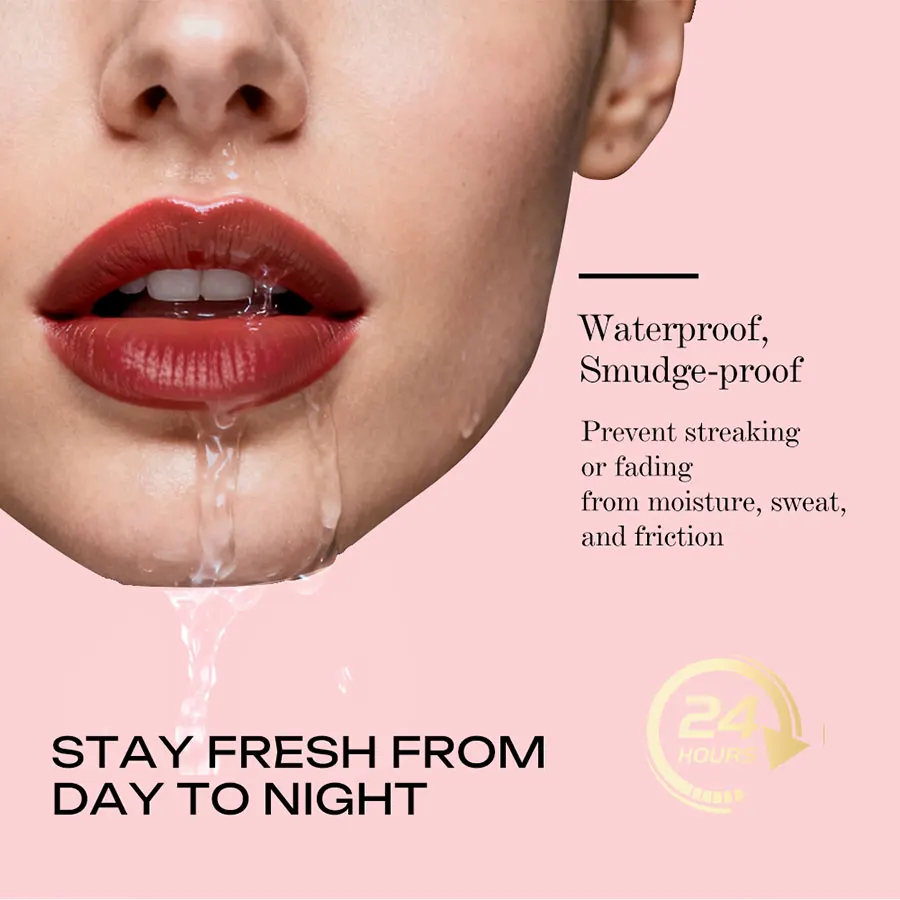 أحمر شفاه LIONDANCE مخملي غير لامع عاري ناعم داكن اللون عالي المصطبغة يدوم طويلاً مقاوم للماء بلسم شفاه للنساء هدية للفتيات