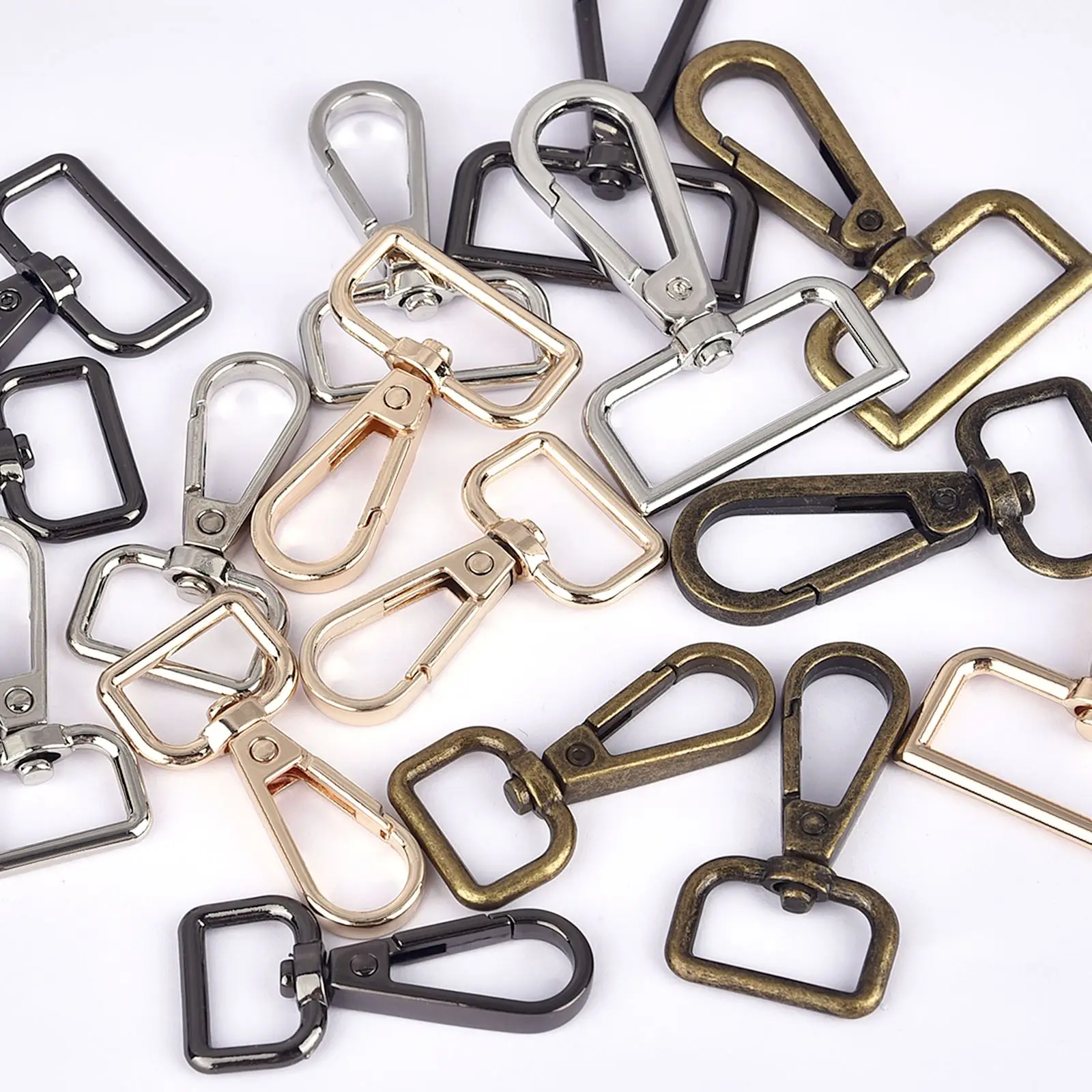 5Pcs Swivel Clasps Alloy Metal Lanyard Snap Hooks Clip Hook For Keychain Bag Key Rings Jewelry Making Craft Sewing Accessories