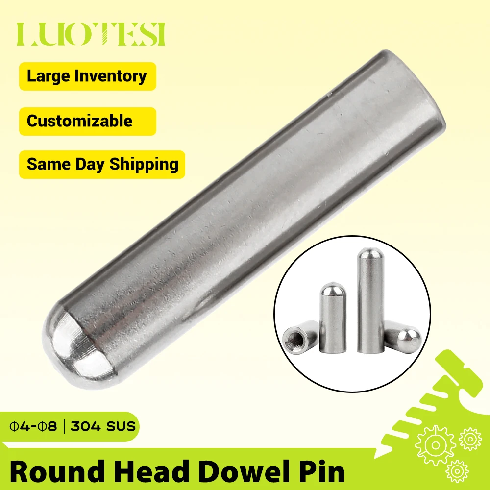 Internal Thread Round Head Cylindrical Pin 304 stainless steel M3 M4 M5 M6 Internal Thread Round Head Cylindrical Pin OD4–OD12