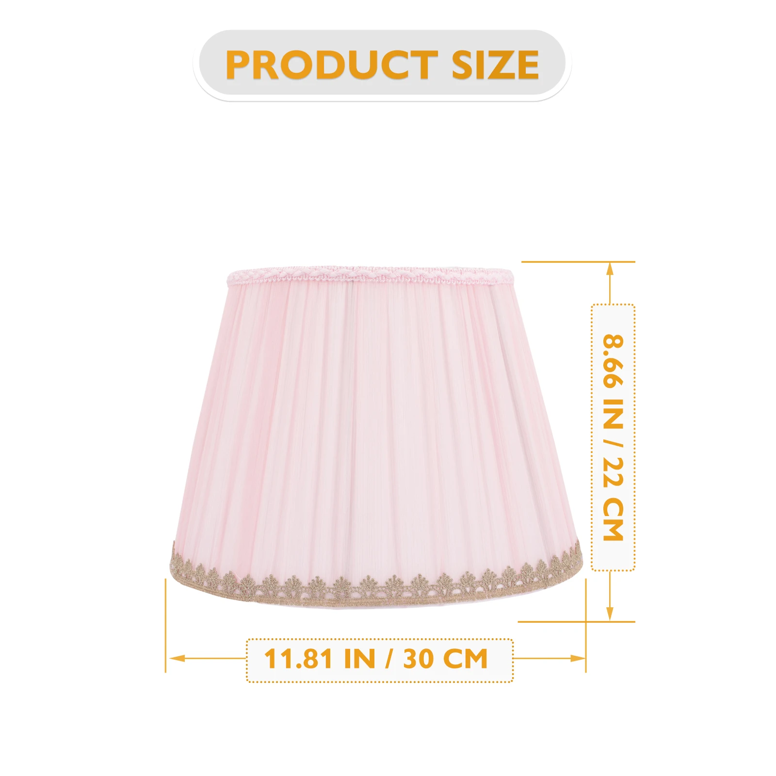 

Drum Lamp Shade Premium Fabric with Iron Bracket Fit Tabletop Desk Lamp E27 Base Vintage Style Light Cover for Living Room