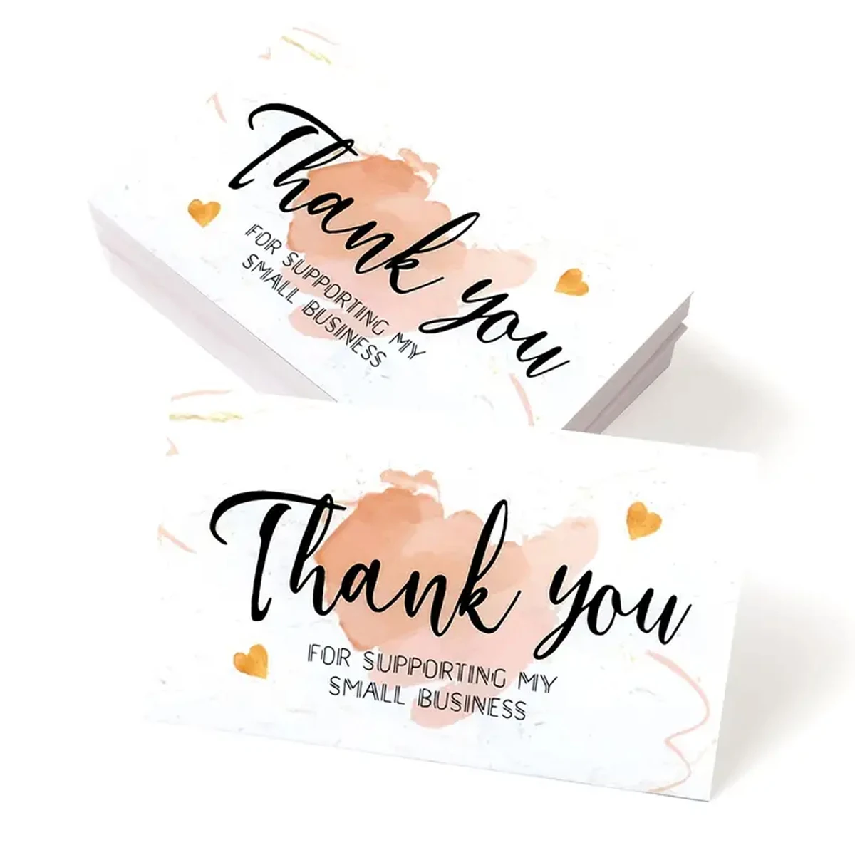 50pcs cartes de remerciement petite entreprise 2.1X3.5 pouces carte de remerciement pour votre soutien cadeaux carte pour mariage fournitures de noël