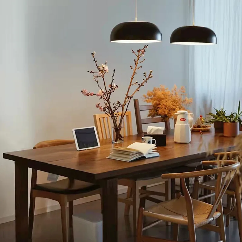 *Modhomi Industrial Wood Metal Dining Table Combination Modern Loft Style Decor