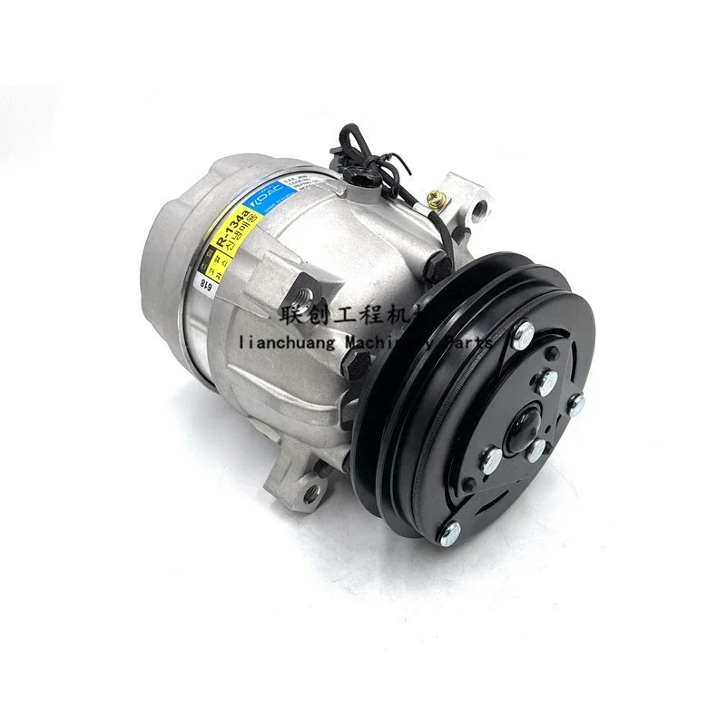 For Hyundai R55-7/60-7/80-7 Air Conditioning Compressor, AC Pump, Cooling Pump, Refrigeration Pump for Excavator Parts