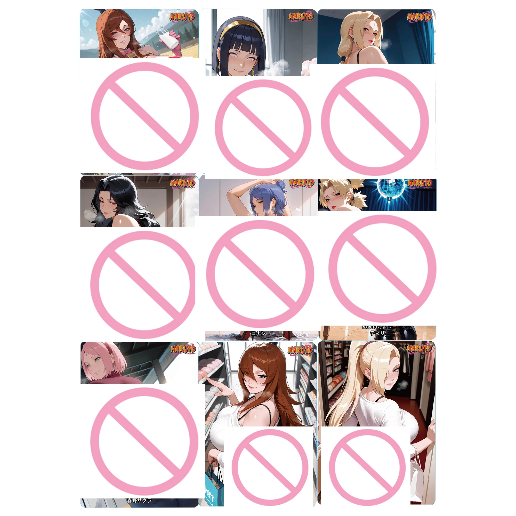 

9 шт./компл. 63X88 мм Diy Narutos Харуно Сакура ягодицы коллекционная карта преломление цветная вспышка Хьюга Хината аниме карты подарочные игрушки