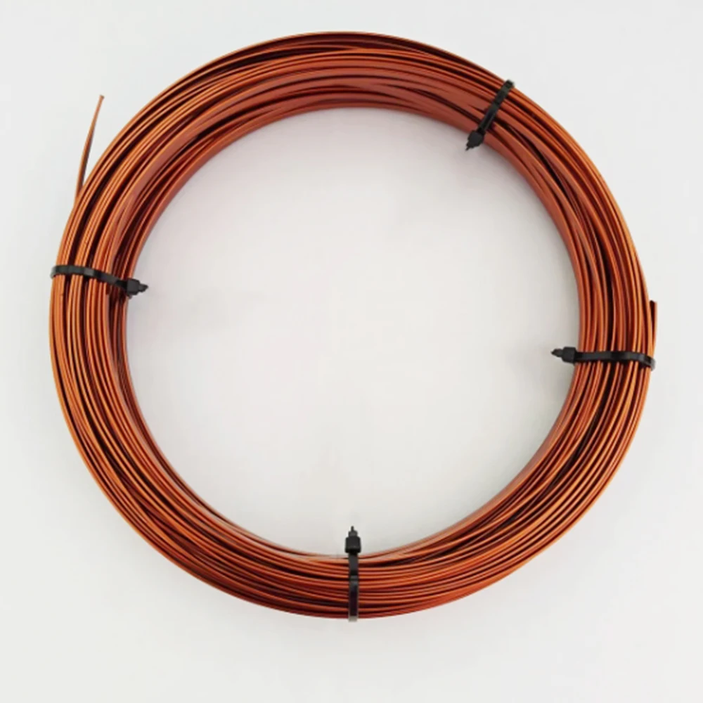 

High-Temperature Resistant Cable 220°C Polyimide Enamelled Flat Copper Wire 4mm 5mm Thickness for Small Motor Coil Applications